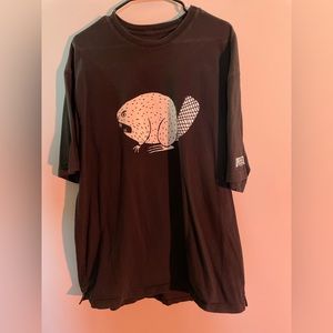 2/$10! DULUTH TRADING MINNESOTA GRAPHIC BEAVER DESIGN WORK SHIRT HEAVYWEIGHT 🍀